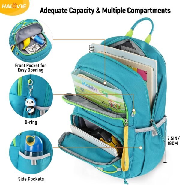 HALOVIE Kids Travel Backpack Lightweight Small Kids Daypack Preschool Kindergarten Children SchoolBag for Boys Girls - Image 3