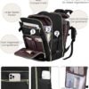 LOVEVOOK Travel Backpack For Women,40L Carry On Backpack Flight Approved,TSA Personal Item Travel Bag Fits 17 Inch Laptop,Business Weekender Overnight Daypack with Toiletry Bag and Cube,Black - Image 3