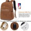 Bluboon Backpack for Women 15.6 Inch Laptop Bookbag College School Backpack Girls Schoolbag Compartment Daypack for Business Travel with USB Charging Port（Corduroy Coffee - Image 7