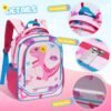 WAWSAM Dinosaur Backpack for Girls - Pink Kids Backpack for School 15” Preschool Kindergarten Elementary Schoolbag Book Bags Travel Casual Backpack with Chest Strap - Image 2