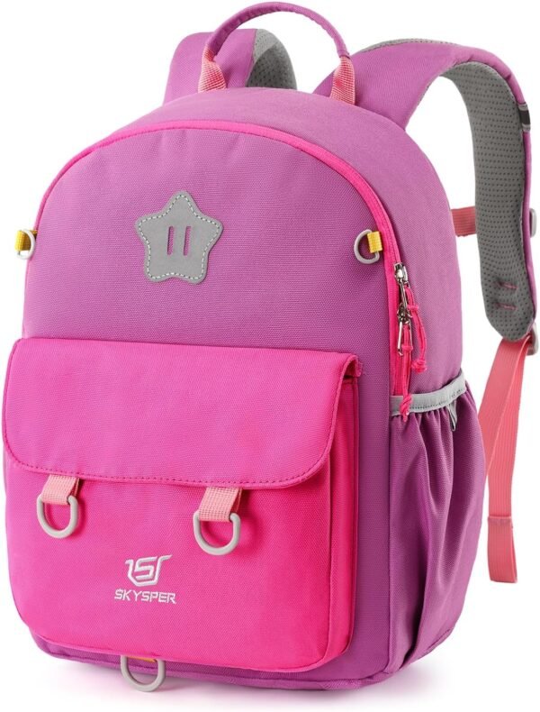SKYSPER Kids Small Backpack Toddler Travel Backpack with Safety Anti-lost Leash Preschool Daypack for Boys Girls