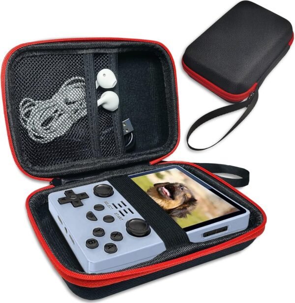 Hard Carrying Case for Powkiddy RGB20S Handheld Retro Game Console, Protective Case for Miyoo Mini Plus Portable Game Console Accessories (Black Case Only)