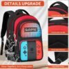School Backpack For Boys - Gamer Boys Backpack For Kids Children Teens Elementary Middle School - Boys Backpacks Ages 6-18，17″ Video Game Bookbag Travel Back Pack - Image 2