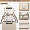 Large Travel Backpack for Women - 17 Inch 35L Carry On Laptop Bag Flight Approved Personal Item Daypack Weekender Traveling TSA Business Bag Luggage Waterproof for Airplane with Toiletry Bag Shoe Bag - Image 4
