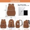 Bluboon Backpack for Women 15.6 Inch Laptop Bookbag College School Backpack Girls Schoolbag Compartment Daypack for Business Travel with USB Charging Port（Corduroy Coffee - Image 2