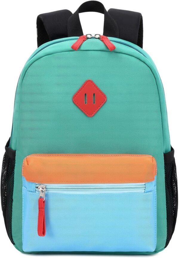 Kids Backpack, 16'' Lightweight School Backpack for Boys Girls,Casual Bookbag for Primary Elementary Middle School,Age 5-14,Lake Green and Blue,Large Size