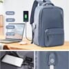 VGCUB Travel Essentials Backpack for Women Men,Laptop Carry on Backpack with Laptop Compartment,Waterproof Work Personal Item Size Backpack with USB Charging Port,Jewel Blue - Image 3