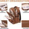 Bluboon Backpack for Women 15.6 Inch Laptop Bookbag College School Backpack Girls Schoolbag Compartment Daypack for Business Travel with USB Charging Port（Corduroy Coffee - Image 4