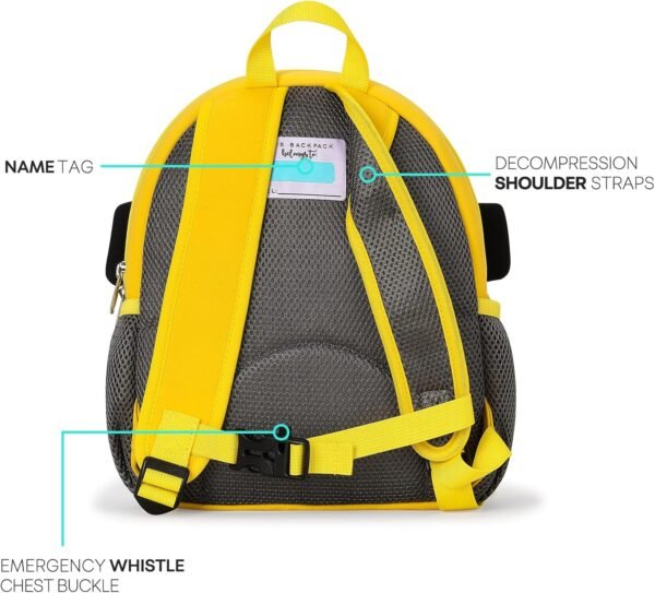 mibasies Toddler Backpacks for Boys 2-4: Baby Preschool Backpack - Kids Car Backpack for Boys Girls - 12inch Mini School Bag - Image 5