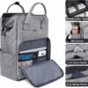 Ytonet Backpack for Women, 15.6 Inch Bookbag for Women Laptop Backpack Women, Wide Open Anti-Theft Teacher Backpack College School Work Nurse Bag, Water Resistant Business Computer Backpack, Grey - Image 3