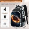 School Backpack for Boys - American Football Boys Backpack for Kids Children Teens Elementary Middle School - 17″ Sport Bookbag Travel Back Pack for Age 6-18 - Image 3