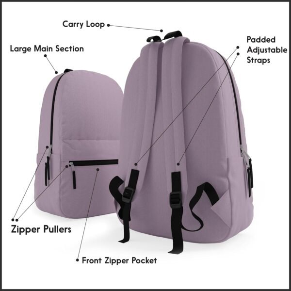 5 Pack Classic Backpacks in Assorted 5 Colors - Wholesale Bulk Bookbags for Kids, Ideal for Schools, Charities, and Organizations Seeking Durable and Reliable Backpacks - Image 3