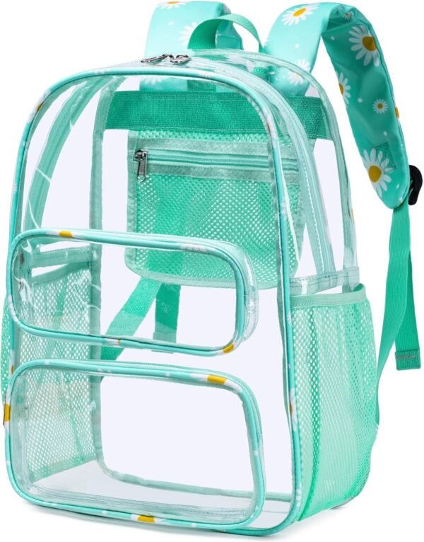 CAMTOP Clear Backpack Heavy Duty Transparent Bag See Through BookBag for Student School Work Festival Sport Travel - Image 6