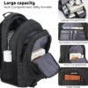 Backpack for Men and Women, School Backpacks for Teens Boys, 15.6 Inch Large College Bookbag Durable Computer Laptop Bag with USB Charger Port for Business Work Travel, Black - Image 2