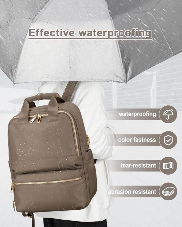 Travel Backpack Carry On Flight Approved Small Travel Backpack For Women Carry On Backpack Personal Item Travel Bag Laptop Teacher Backpack Work Backpack For Traveling On Airplane Dark Brown - Image 7