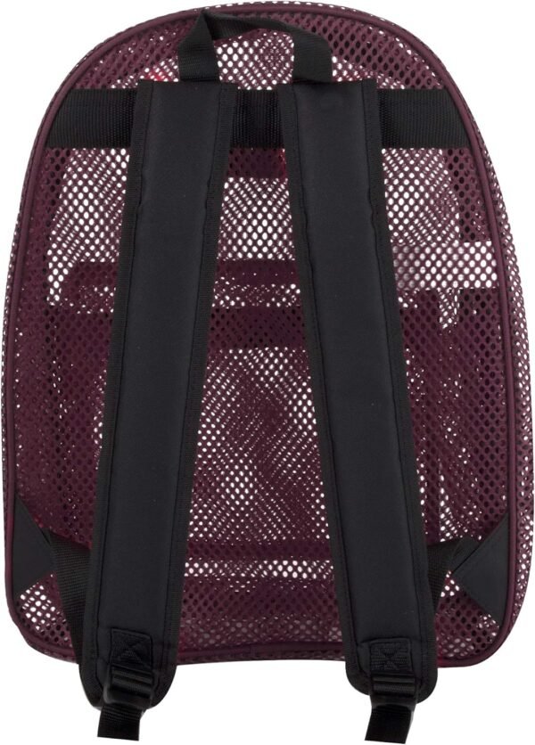 Summit Ridge Mesh Backpacks for Kids, Adults, School, Beach, and Travel, Colorful Transparent Mesh Backpacks with Padded Straps Large - Image 5
