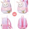 Cute Waterproof Toddler Backpack Girls for Boys 3D Animal Cartoon Rabbit Girls kids Bag for Baby Suitable for 1-5 Years Kids Backpack for Girls Travel（Little White Rabbit） - Image 6