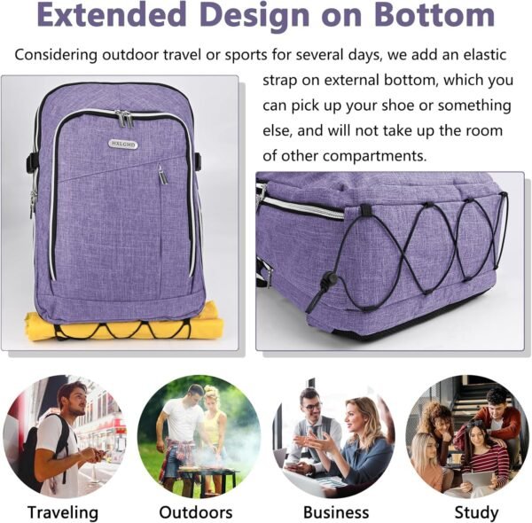 Personal Item Travel Backpack for Women Men, Flight Approved Carry On Underseat Luggage Casual Weekender Daypack for College Business Outdoors - Image 6