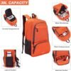 YZAOLL 30L Lightweight Packable Travel Hiking Backpack Daypack Foldable Backpack Water Resistant Daypack for Women Men - Image 4
