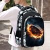 School Backpack for Boys - American Football Boys Backpack for Kids Children Teens Elementary Middle School - 17″ Sport Bookbag Travel Back Pack for Age 6-18 - Image 6