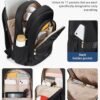 LIGHT FLIGHT Travel Backpack for Women, 15.6" Laptop Backpack with USB Charging Hole, Water Resistant, Large Capacity, Black Daypack for College, Work, Casual Computer Bags - Image 2