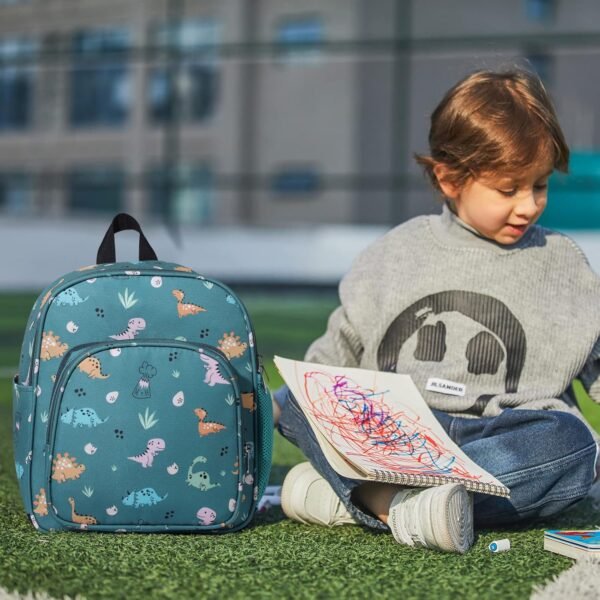CLUCI Kids Backpack for Boys Girls Toddler Backpack for Preschool Kindergarten Child Cute Daycare Bookbag Travel Green Dinosaur - Image 6