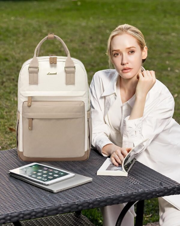 LOVEVOOK Travel Laptop Backpack Women, 17.3 Inch Anti-theft Laptop Bag with USB Port, Fashion Waterproof Computer Backpacks Teacher Nurse Backpack Purse for College School Work - Image 8