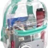 MADISON & DAKOTA Clear Mini Backpacks for Beach, Travel - Stadium Approved Bag with Adjustable Straps
