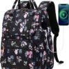 Laptop Backpack Purse for Women, Work Business College School Commuter Computer Bag Large Girls Nurse Teacher Bookbags Anti Theft Ladies Travel Daypack with Charging Port, Fit for 15.6 Inch Laptops