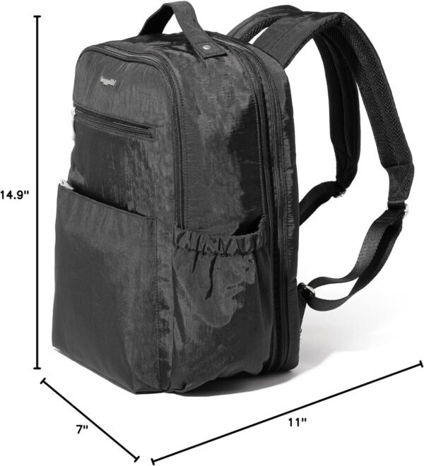Baggallini Women's Tribeca Expandable Laptop Backpack, Black - Image 8
