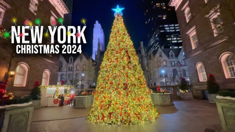 NYC Christmas Walk 2024 ✨ 5th Avenue Plaza Hotel, Rockefeller Center, Bergdorf Holiday Windows 2024