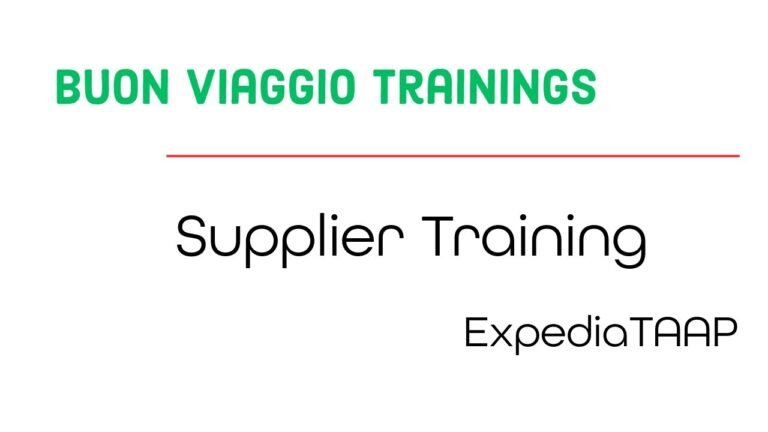 Supplier Training | Expedia TAAP