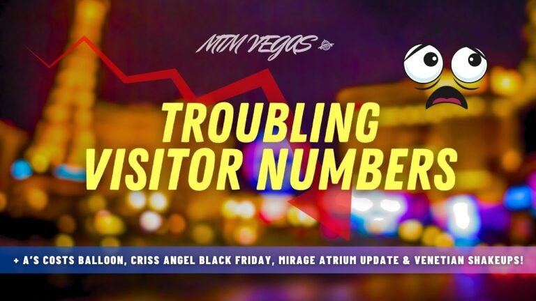 Vegas Visitors Down, A’s Stadium Ballooning Cost, Criss Angel Black Friday & Mirage Atrium Gone?